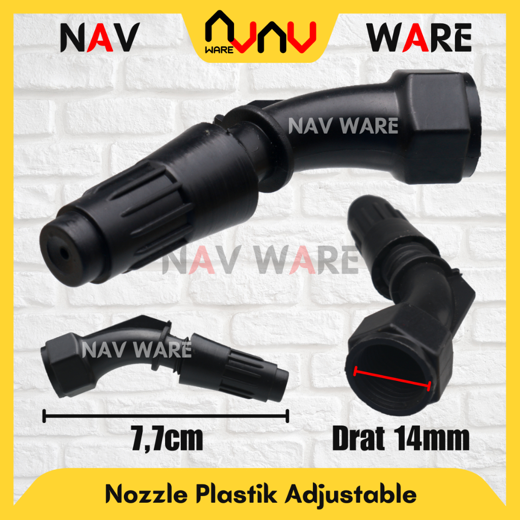 Nozzle Plastik Adjustable Drat Dalam M14 14mm / Mata Sprayer Alat Semprot Hama Tanaman Elektrik Manu