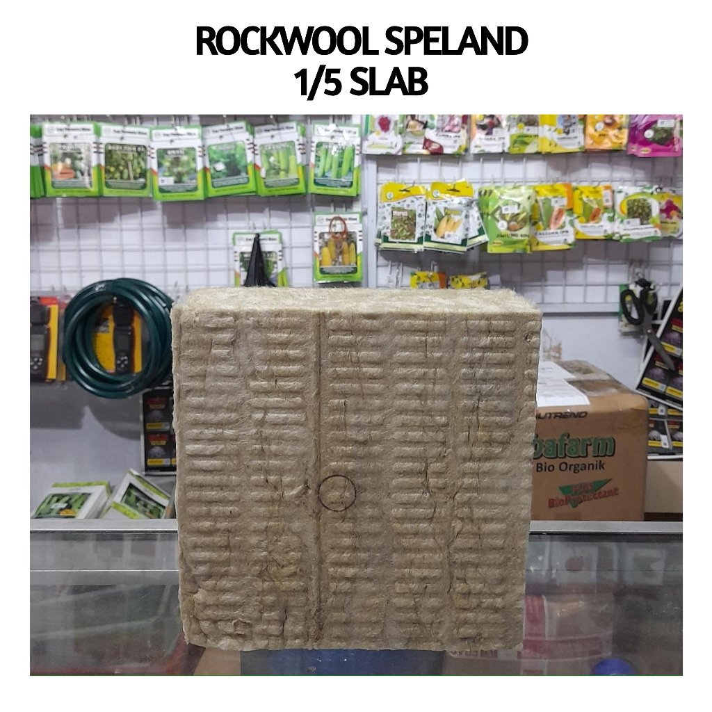 Rockwool Hidroponik SPELAND VEGA 20 x 20 x 7.5 cm Media Tanam 1/5 Slab
