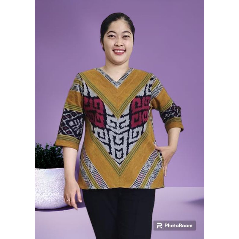 New Blouse Tenun Asli Jepara Lengan 7/8..