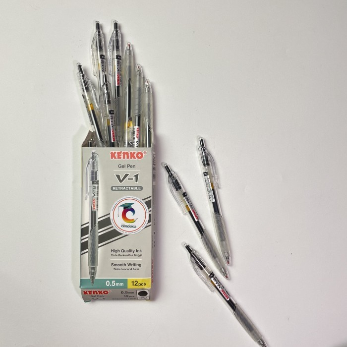 

Pulpen Gel KENKO V-1 Hitam 0.5mm - 12 pcs