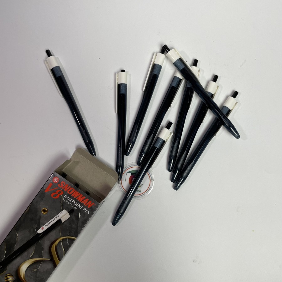 

Pulpen SNOWMAN V-8 Hitam 0.7mm - 12 pcs