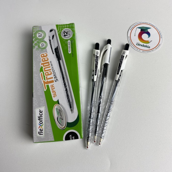 

Pulpen Flexoffice Trendee Hitam 0.5mm - 1 pcs