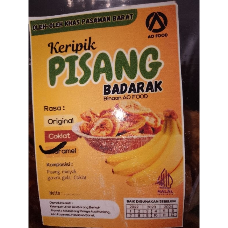 

Kripik Pisang Badarak Karamel paket 5 kilo