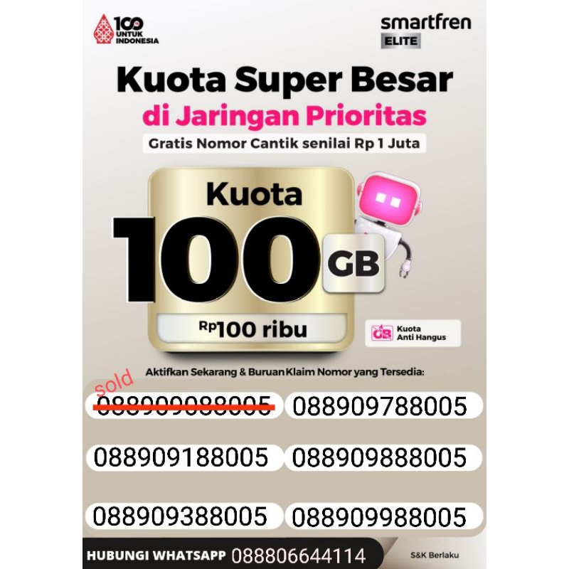 nomer cantik Smartfren