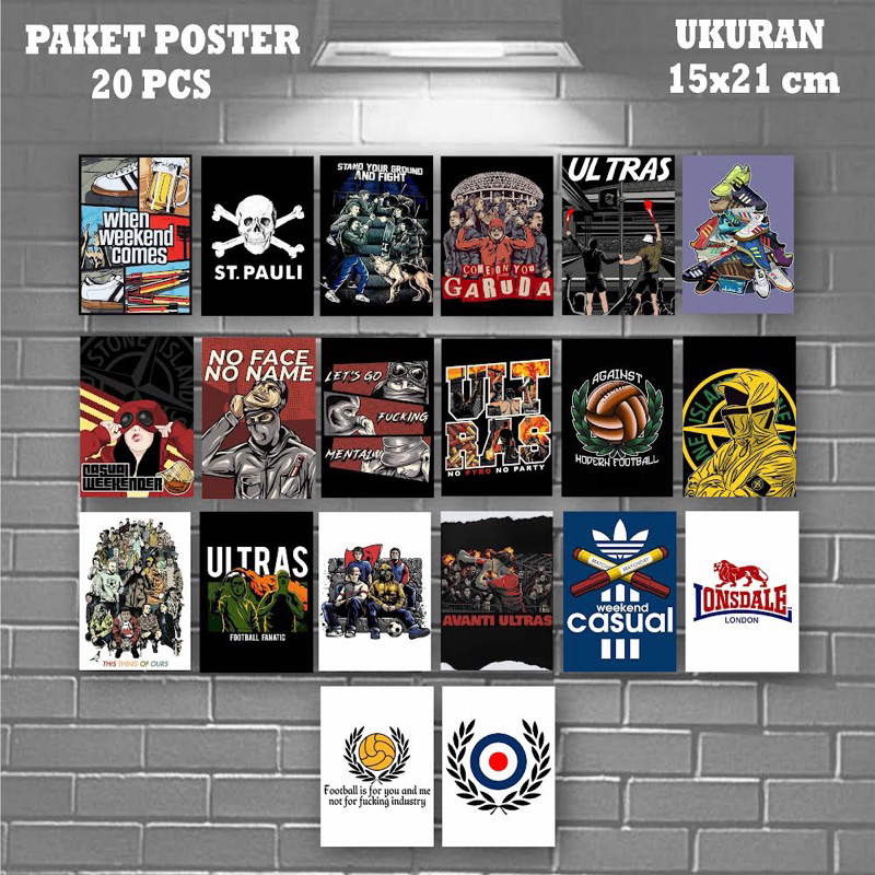 POSTER ULTRAS HOOLIGAN CASUAL FOOTBALL