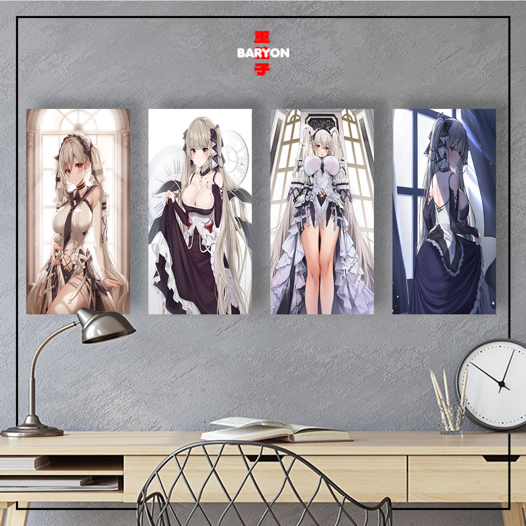 BARYON - Hiasan KAMAR AZUR LANE FORMIDABLE Pajangan Hiasan Dekorasi Kamar Wallpaper Anime 10 X 20 CM