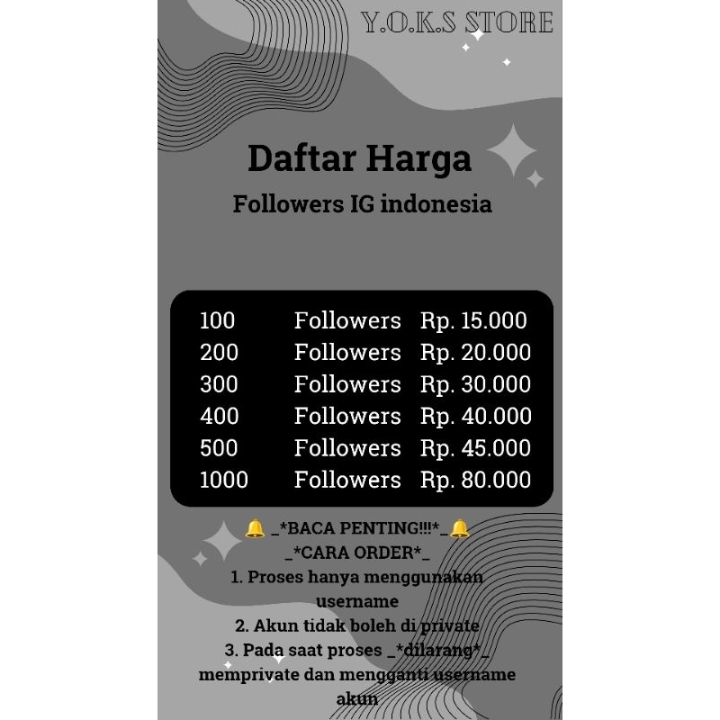 Followers IG indonesia(Real aktif)