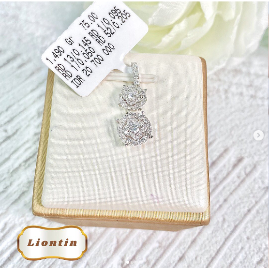 Elco Jewellery - Liontin Berlian Eropa F Vvs | LBRT-00079SH Berkualitas dan Bergaransi