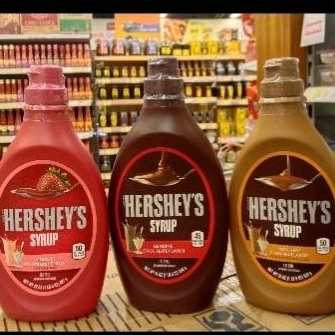 

Hershey's syrup sauce CARAMEL/ STRAWBERRY/ COKLAT 680gr