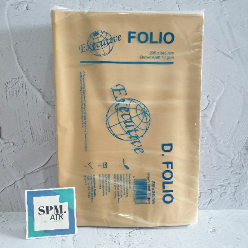 

( 100 Pcs ) Amplop Coklat Folio Executive khusus Instant/sameday