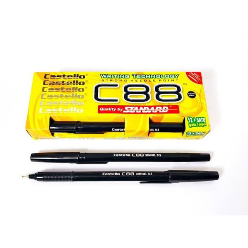 

PULPEN C88 STANDARD CASTELLO 1 PACK ISI 12 PCS / PULPEN MURAH / PULPEN STANDARD MURAH