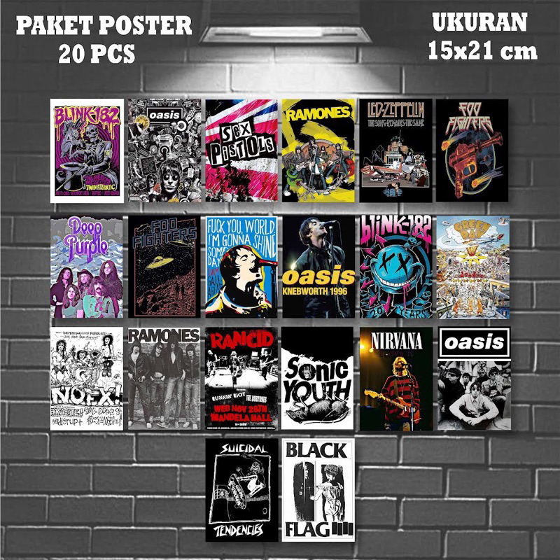 POSTER BAND POP PUNK PUNK ROCK METAL HARDCORE ROCK N ROLL MUSIK