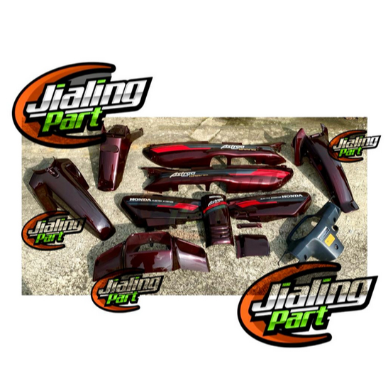 sepaket cover full halus body honda astrea grand impressa sabit merah hati body astrea legenda astre