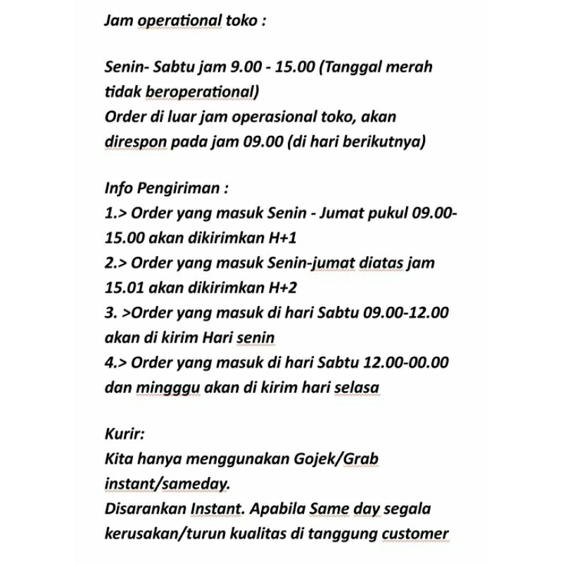

Informasi Toko Dan Pembelian