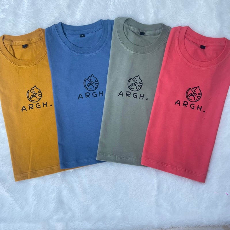 [ARGH.] Kaos ARGH Lengan Pendek Usia 1-5 Tahun/ Kaos Anak Unisex Cotton Combed Premium/ Kaos Polos A