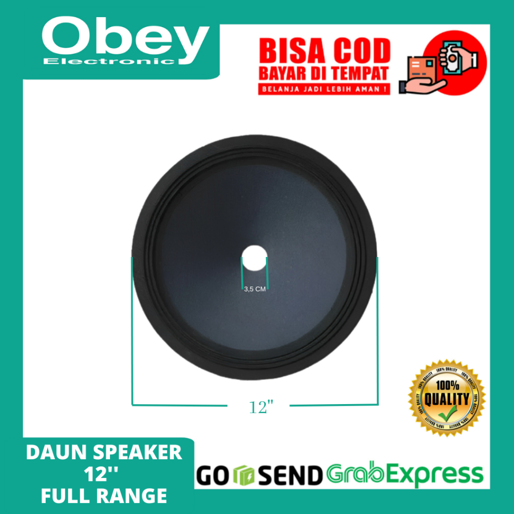DAUN SPEAKER 12 INCH FULLRANGE/CONUS SPEAKER 12" FULLRANGE LUBANG BESAR