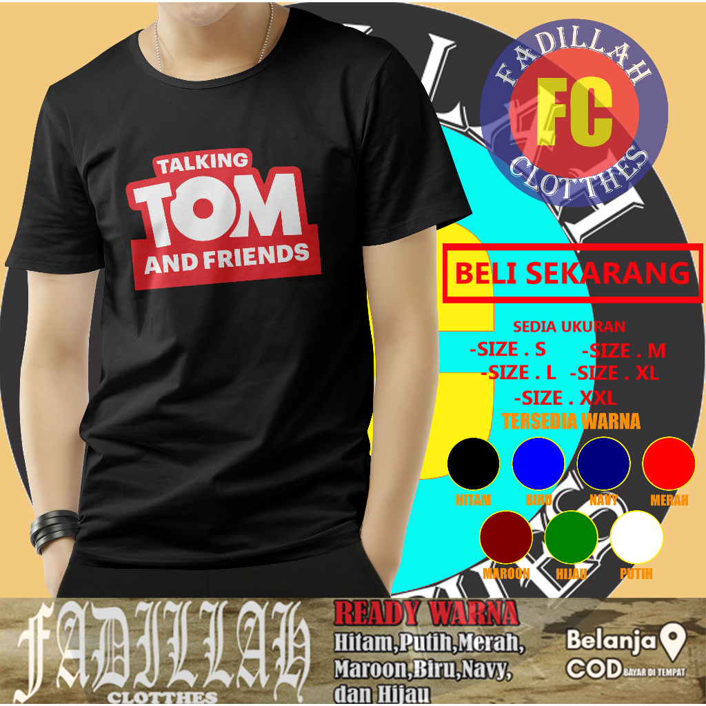Kaos Talking Tom and Friends Logo Baju Game