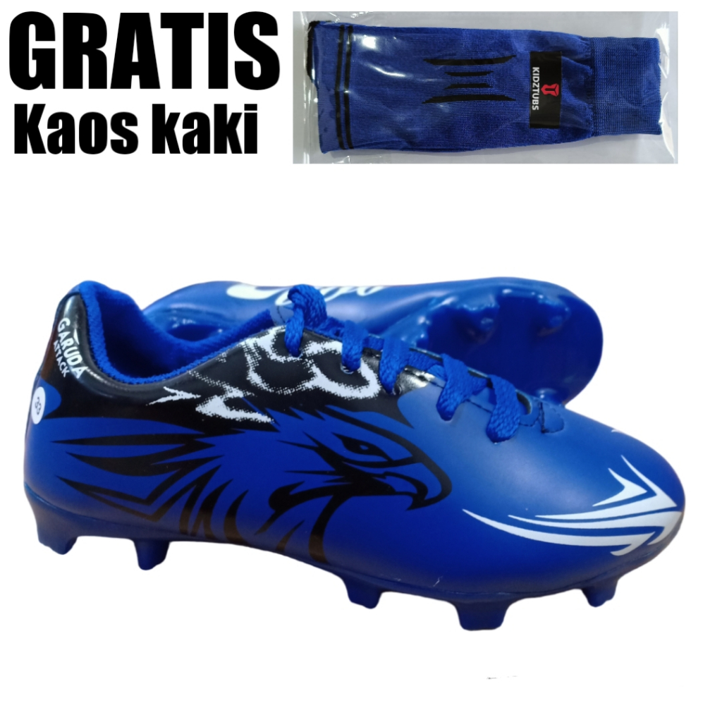 Sepatu Sepak Bola Anak Anak Laki Laki Umur 6-10 Tahun Gratis Kaos Kaki-KIDZTUBS1159