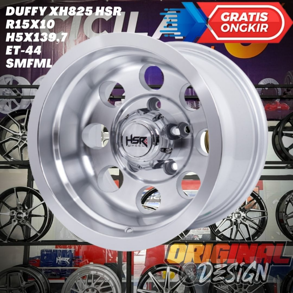 Velg Mobil Ring 15 HSR DUFFY R15 Lebar 10 Untuk TAFT , FEROZA , ROCKY
