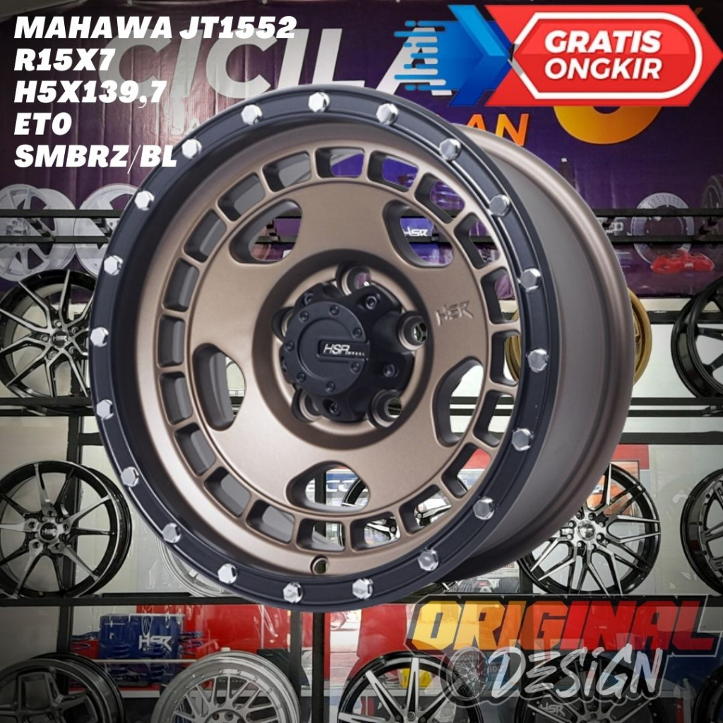 Velg Mobil Ring 15 MODEL OFFROAD HSR MAHAWA R15 JIMNY , KATANA , CJ , XL7