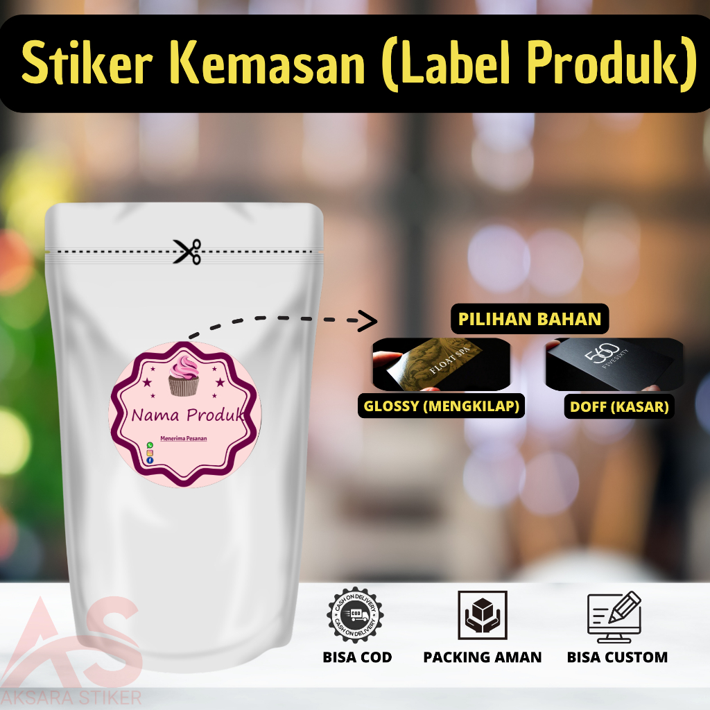 

PROMO Stiker Label Kemasan / Produk Kode A-13 (Makanan, Minuman, Dll)