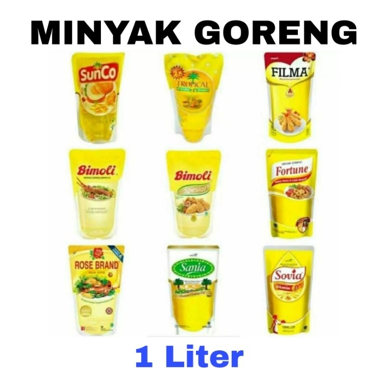 

Minyak Goreng 1 Liter - Sunco Bimoli Sovia Filma Fortune Sania