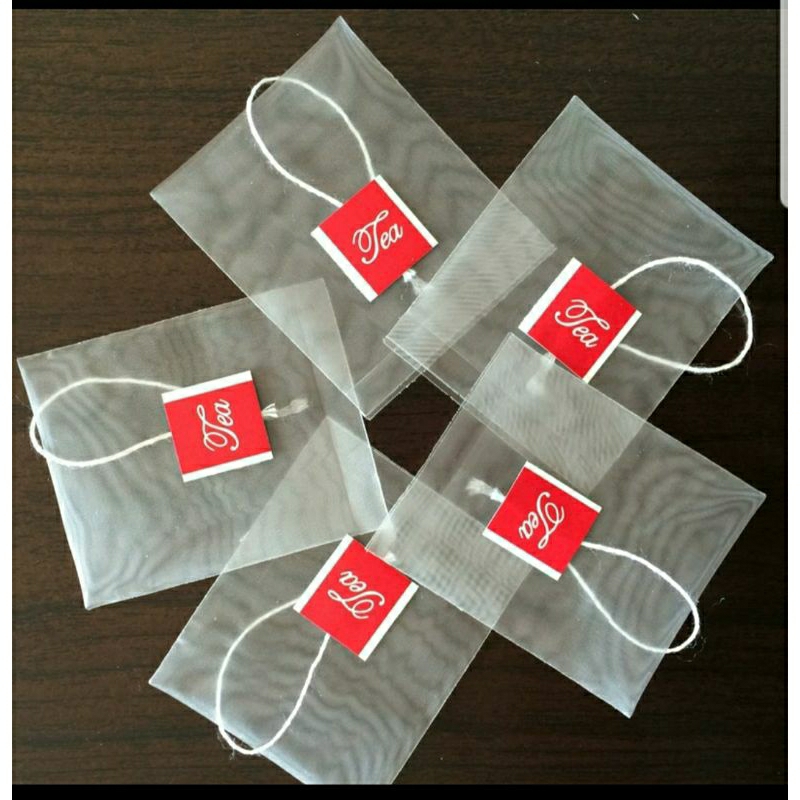 

tea bag nylon tea bag kantong teh kosong empty nylon teabag import ukuran 5,5x7