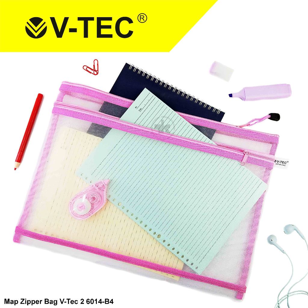 

V tec folder zipper bag 6014 B4 A6 A5 A4