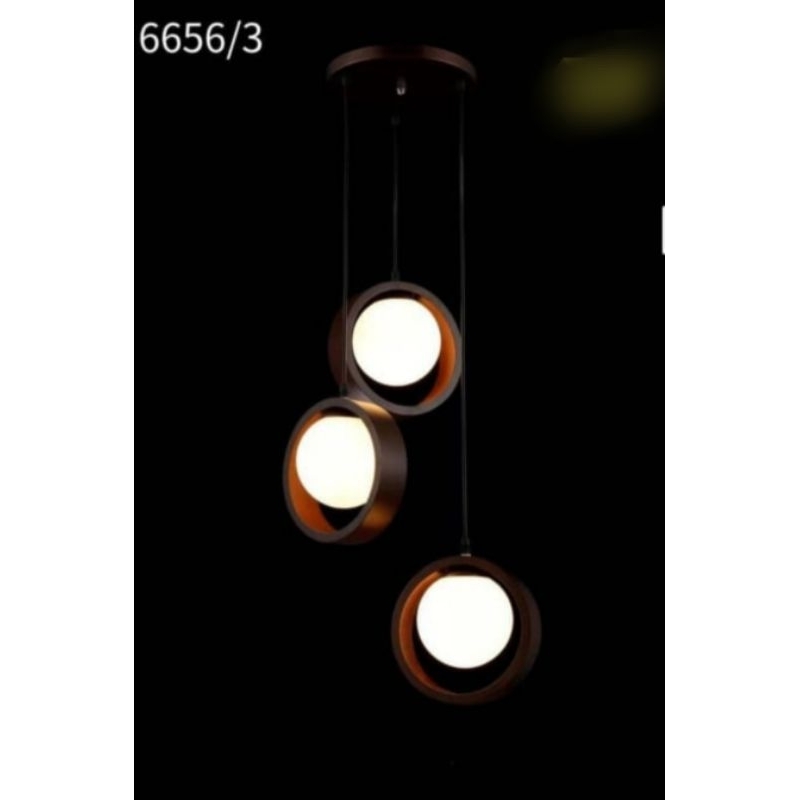 Lampu Hias Gantung Tiga SKKT 6656/3 Bonus Balon Lampu