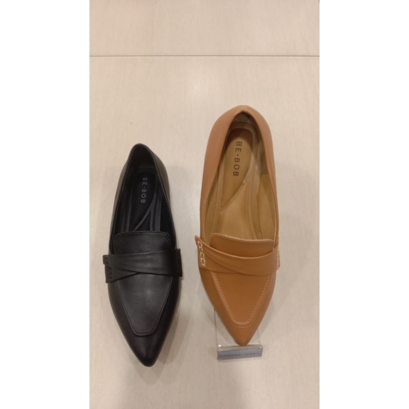 NEW PRODUK TERBARU BE.BOB FLAT SHOES BERBAHAN KULIT SINTETIS PU || SEPATU WANITA FLAT UJUNG LANCIP P