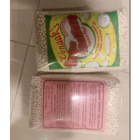 

sagu mutiara putih 500 gr /sagu mutiara toping minuman