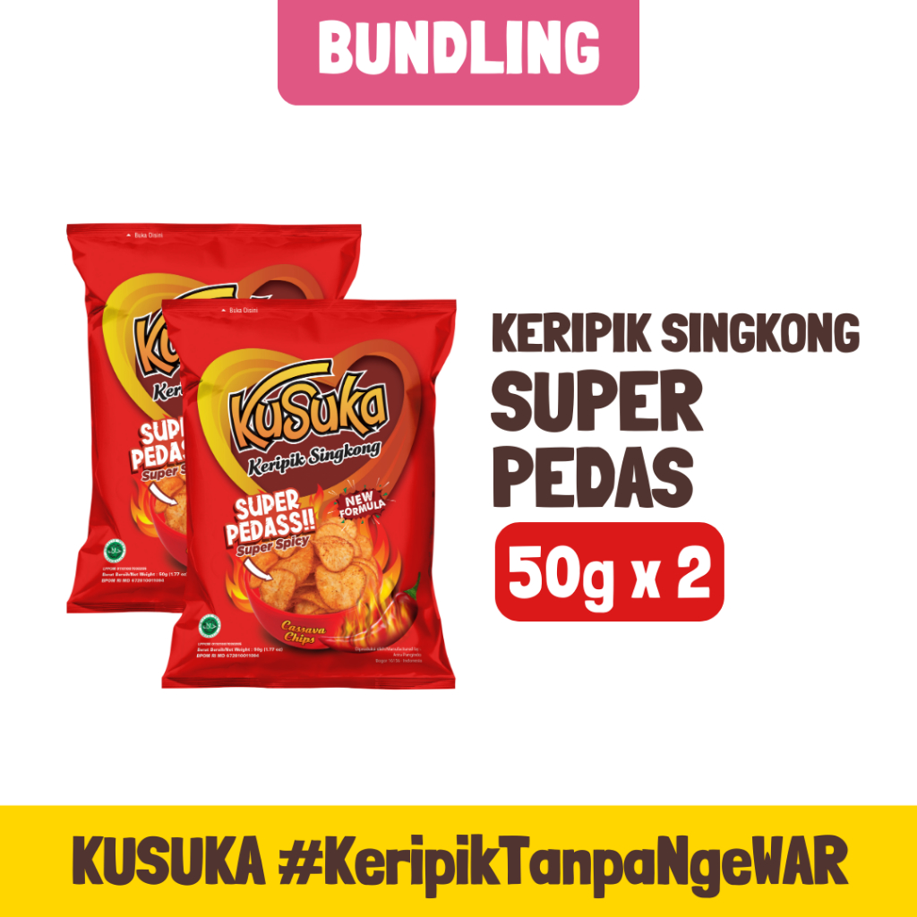 

KUSUKA Keripik Super Pedas 50g - 2 pcs