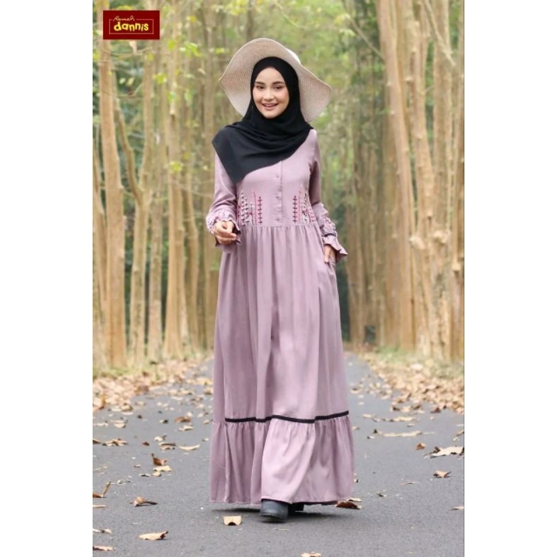 Gamis Dress Dannis Perempuan Dewasa Muslim Terbaru