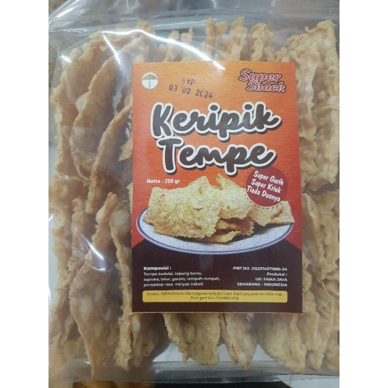 

keripik tempe Super snack (250 gr)