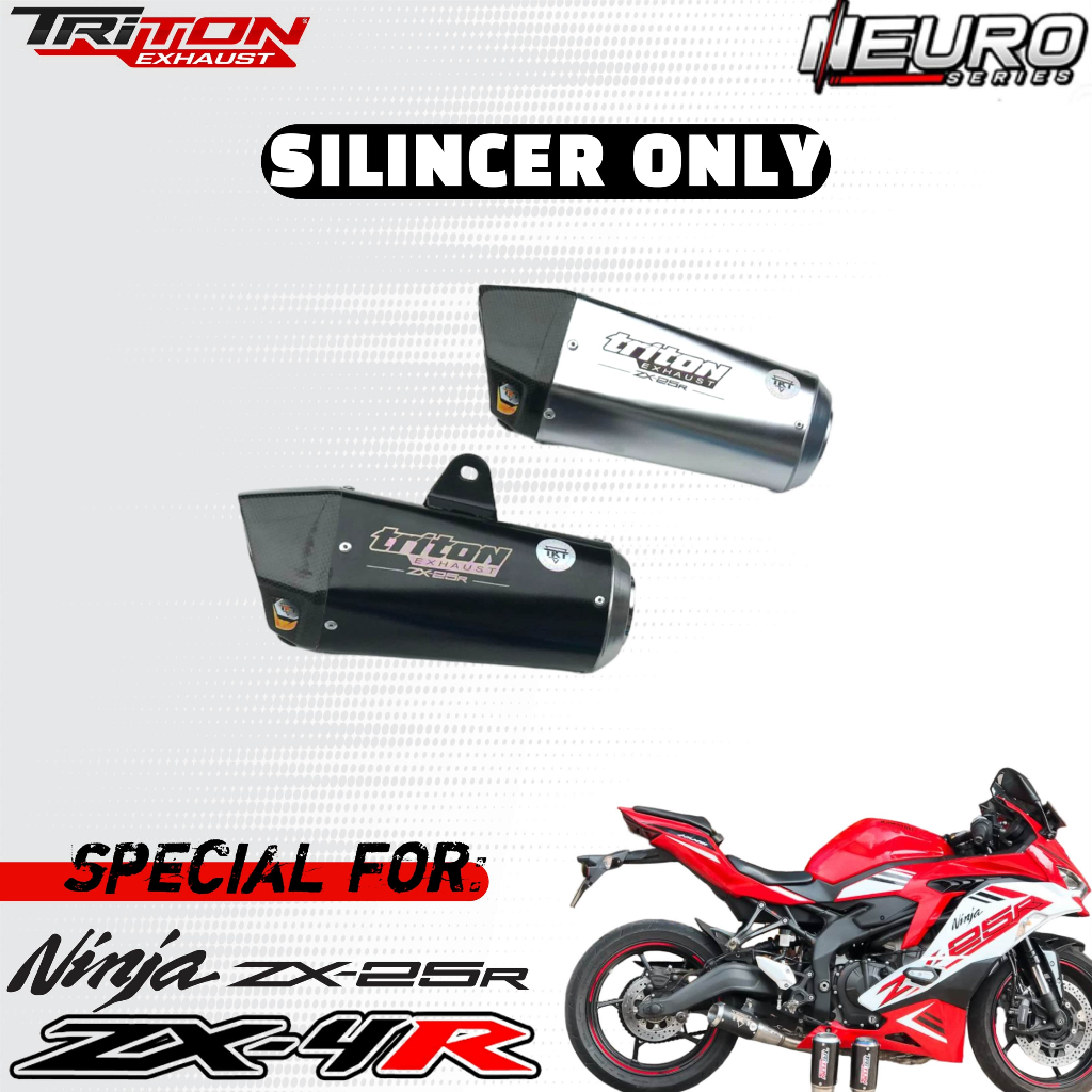 Silincer Knalpot ZX25R, ZX25RR, ZX4R - Triton Exhaust Type Neuro Short GARANSI SEUMUR HIDUP