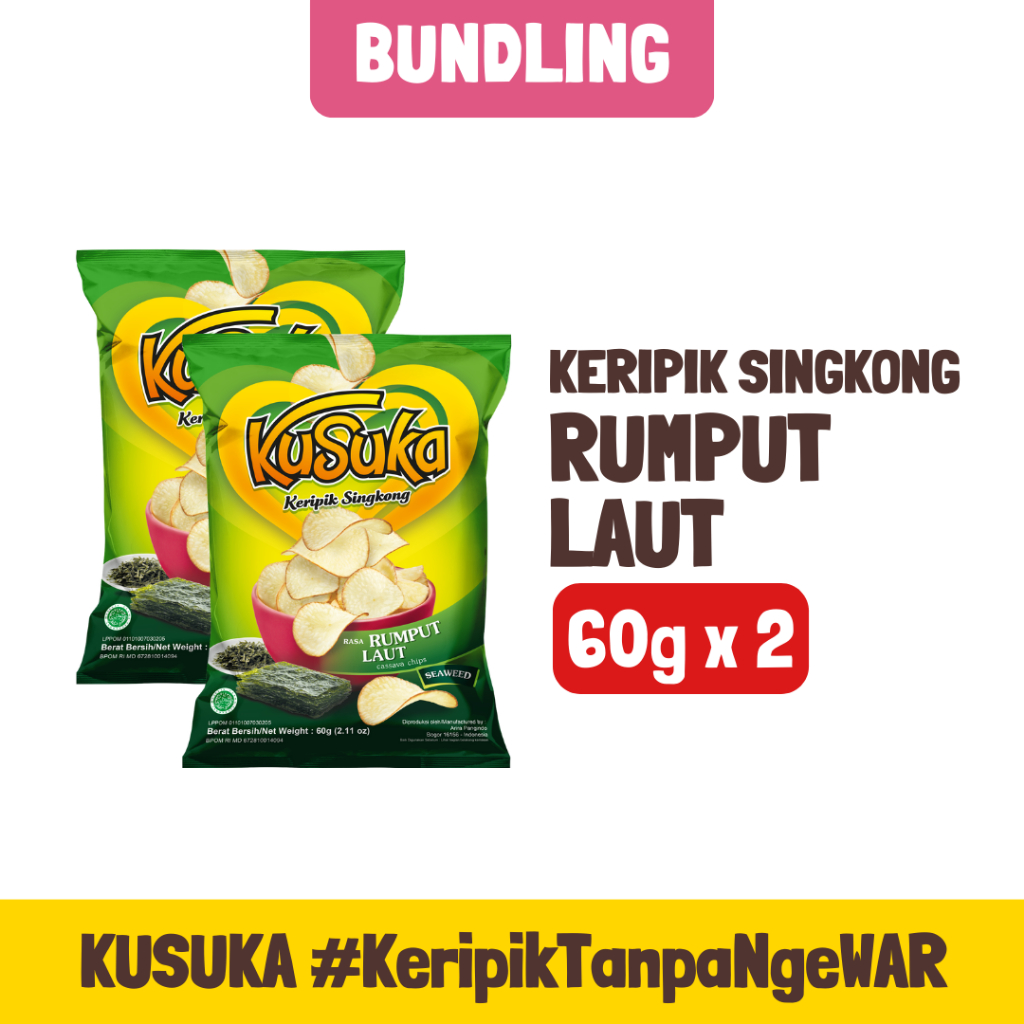 

KUSUKA Keripik Singkong Rumput Laut 60g - 2 pcs
