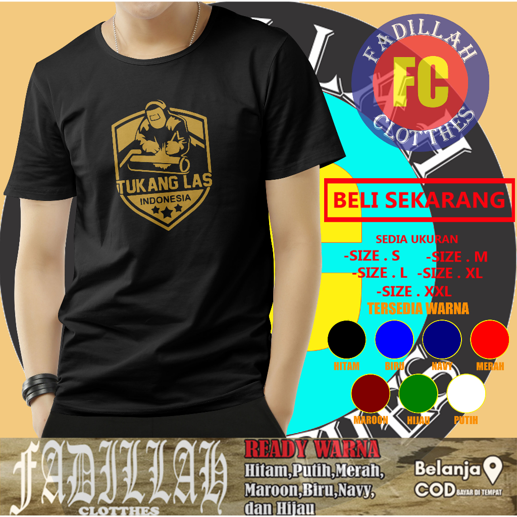 Kaos Tukang Las Indonesia Welder Baju Distro