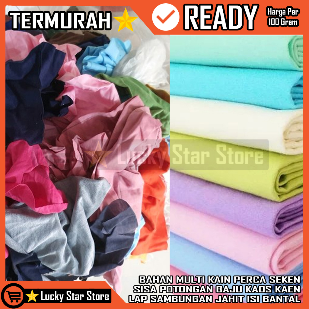 Kain Majun Perca 100gram 100 Gram Majon Seken Second Sekend Sisa Bahan Potongan Multi Murah Lembaran