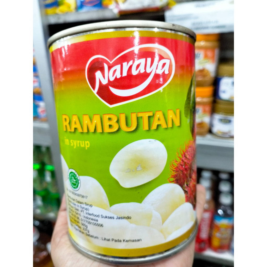 

Naraya Longan / Lychee / Rambutan Fruit Can In Syrup Buah Kelengkeng / Leci / Rambutan Kaleng Dalam Sirup 565gr