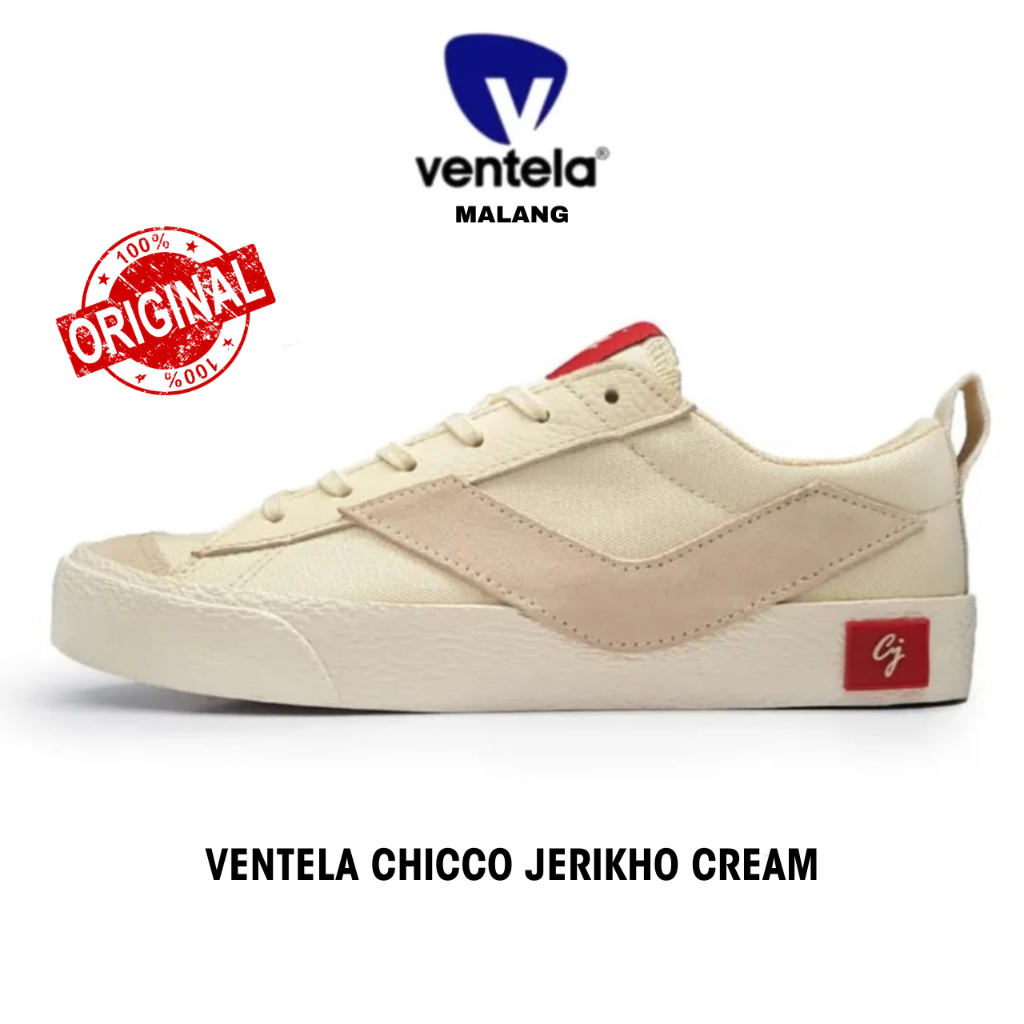 Sepatu Ventela X CJ Chicco Jerikho Leaving a Legacy Cream Original 100%