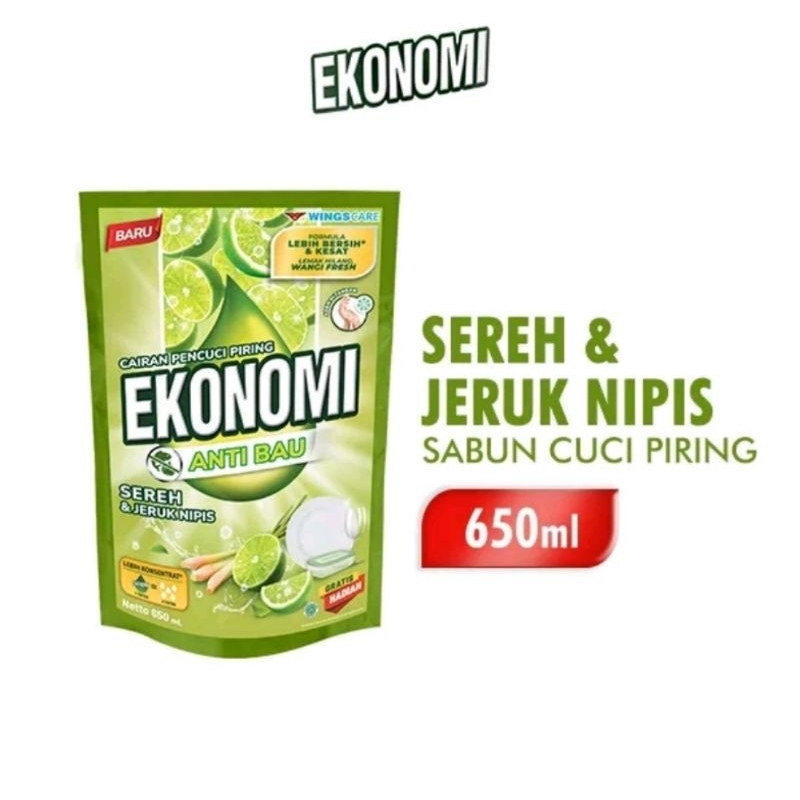 EKONOMI SABUN CUCI PIRING SEREH & JERUK NIPIS 650ml