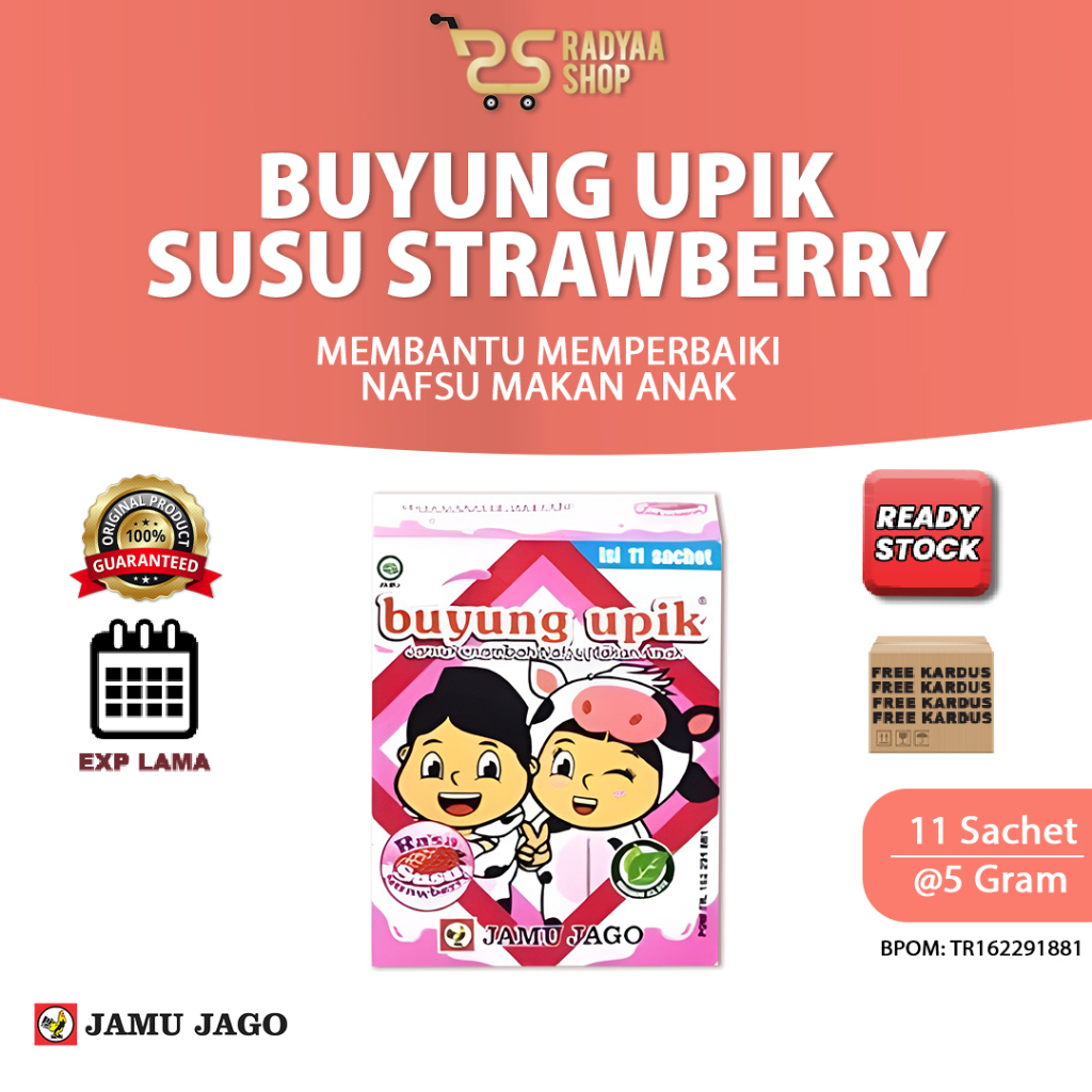 

Buyung Upik Susu Strawberry Jamu Herbal Membantu Meningkatkan Nafsu Makan Anak