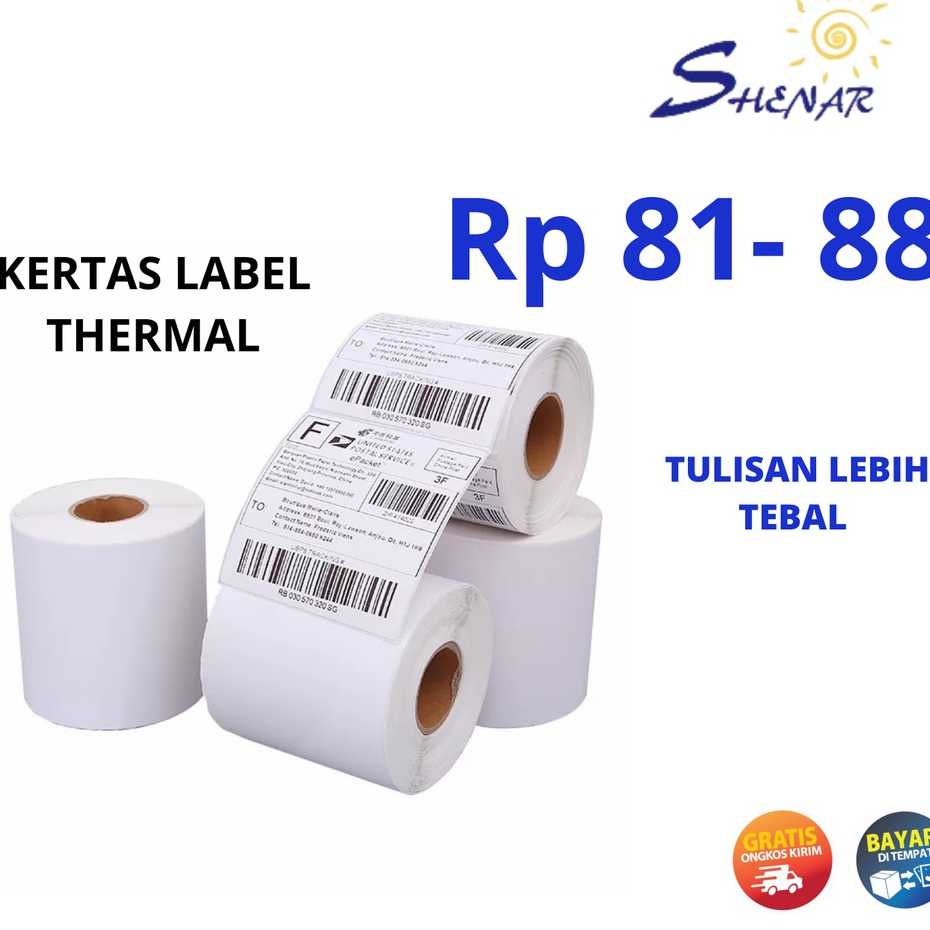 

SHENARLARIS88 - KERTAS THERMAL TANPA RIBBON ROLL 100X150 500ROLL KERTAS THERMAL THERMAL LABEL KERTAS LABEL TANPA RIBBON LABEL KERTAS TULISAN TEBAL KERTAS LABEL BARANG,SHENAR