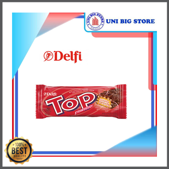 

Delfi Top Chocolate Coklat Strawberry Black In White Triple Choc 9 gr - Strawberry Terbaru