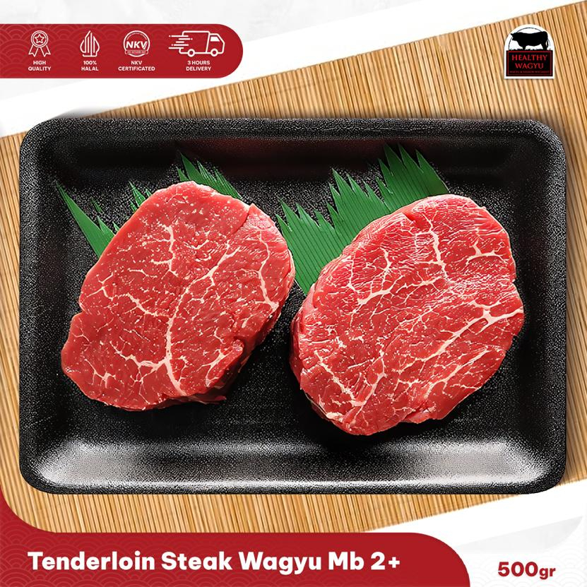 

Tenderloin Wagyu Beef Steak Mb2+ 500gr Healthy Wagyu