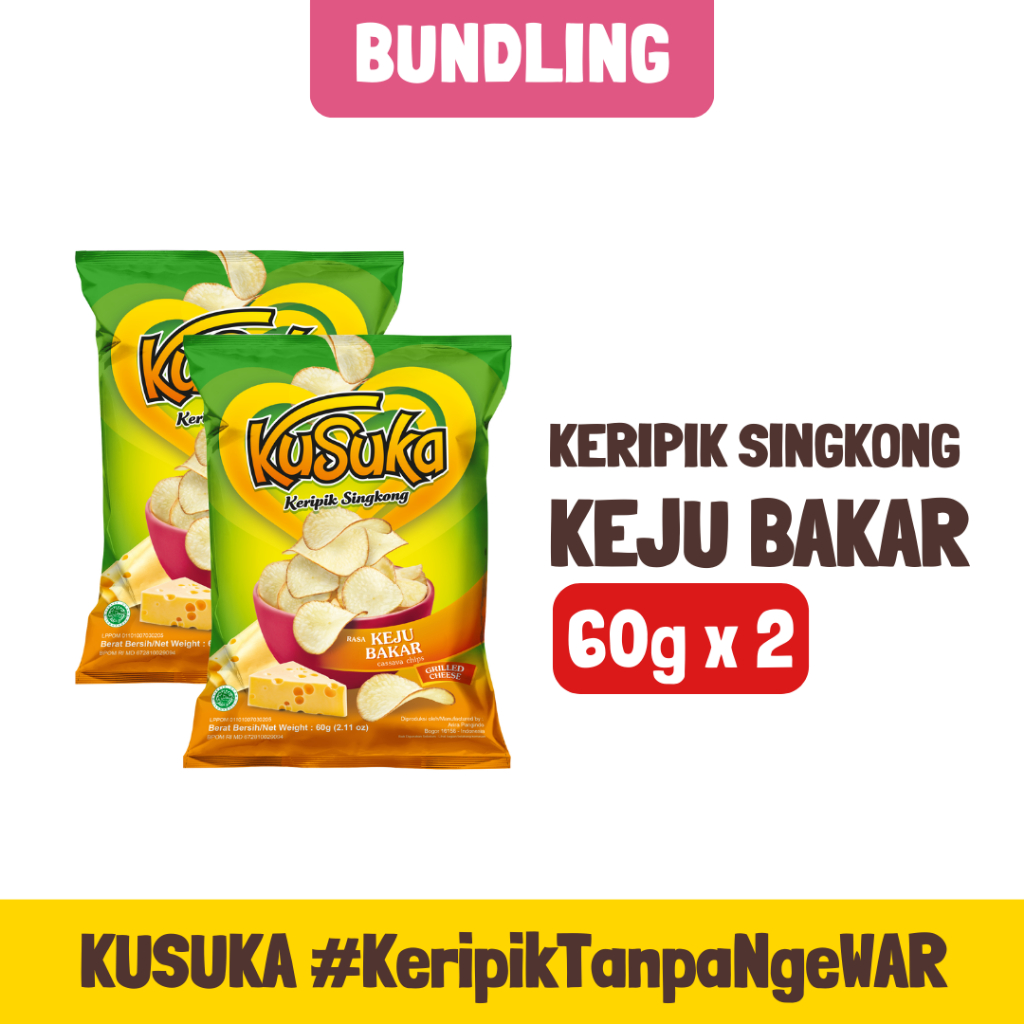 

KUSUKA Keripik Singkong Keju Bakar 60g - 2 pcs