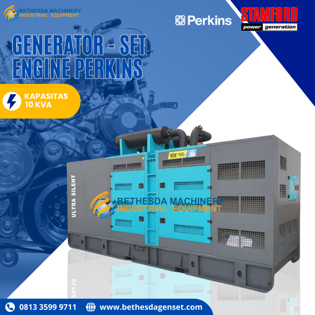 Genset Diesel Perkins 10 kVA Silent 3 Phase