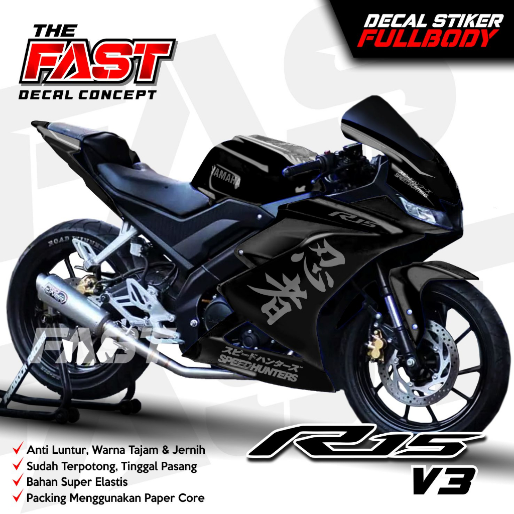 Decal R15 V3 Full Body Stiker R15 V3 Full Body Dekal R15 V3 Jepang Racing Variasi Stiker R15 V3 Full