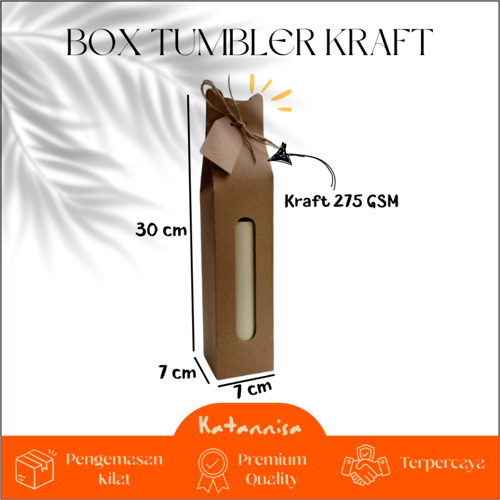 

KATANNISA Box Dus Kemasan Botol Minum Tumbler Box Botol Souvenir Box Kemasan Brown Kraft Rustic Terlaris Viral Murah