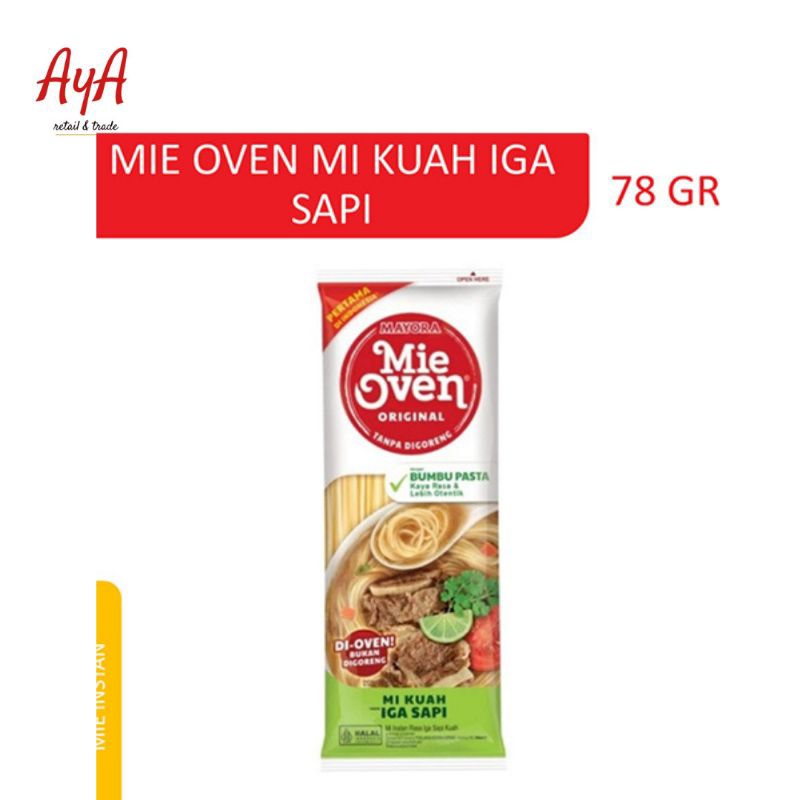 

Mayora Mie Oven Mi Kuah Iga Sapi 78 g